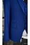 Men's Suit Italian Cut Slim Fit Jacket Vest Trousers-Sax Blue - 5
