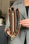 Kum Taba Combination Color 5 Compartment Women's Shoulder Bag 29cm 20 cm 10 cm 2068 - 5