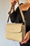 Special Series Women's Cross Shoulder Bag with 2 Straps and 5 Compartments 4063 Sand Combination - 3