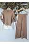 A.brown Knitwear Top-Top and Headband Tunic 3-Piece Set - 2