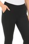 Curve Women's Large Size Pocketed Black Trousers Leggings with Sewing Detail - 4