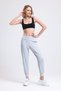Women's Gray High Waist Pocket Elastic Waist Flexible Jogger Pants - 5