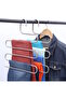 5 Tiers Metal Pants Dormitory Storage Shelf Closet Organizer Clothing Hanger Holder Multilayer