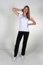 Women's White Square Neck Short Sleeve Bodysuit - 3
