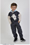 Boy's Two Thread Fabric Thick Rose Gold Knitted Basic Oversize Hooded Top and Bottom Tracksuit Set