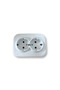 2-Piece Grounded Socket Flush Mounted Double Socket