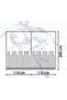 Bathroom Curtain 2x110x200 Double Wing Shower Curtain with Ring Gift 4954 Pink - 2