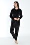 Women's Winter Written Soft Velvet Pajama Set - 2