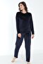 Women's Winter Gorgeous Written Soft Velvet Pajama Set - 2