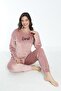 Women's Winter Great Written Soft Velvet Pajama Set - 7