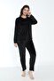 Women's Winter Written Soft Velvet Pajama Set - 3