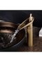 Basin Sink Faucet Antique Gold Color Waterfall Faucet Natural Flow Basin Sink Fixture - 2