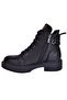D23kb-5105 Women's Genuine Leather Casual Boots Black Nubuck - 3
