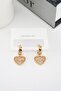 Women's Vip Series Baguette Zircon Stone Dangle Heart Model Clip-on Set of 2 Earrings - 4