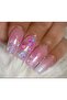 Simli şefaf pembe kalpli glitter oje - 2