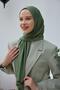 green color combed cotton shawl - 5