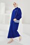 Mina Balloon Sleeve Knitwear Hijab Dress - Cobalt Blue - 4