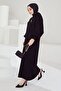 Mina Balloon Sleeve Knitwear Hijab Dress - Black - 4