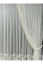 Sheer Curtain and Drapery Curtain Tasseled Drapery Curtain Set