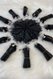 Black Halay Handkerchief, Bridal Handkerchief, Sequined Halay Handkerchief 10 Pieces