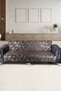 Güzide Black Sofa Cover with Gold Leaf Non-Slip Sponge Sofa Bed Cover 1 Piece 170x210 cm