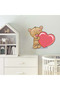Heart Teddy Bear Kids Room Stikcer Wall Sticker 25x25 CM - 2