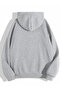 Brooklyn Printed Unisex Double Navy Blue-Grey Hooded Oversize Sweatshirt Hoodie - 4