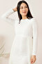 Lace Tulle Detail Hijab Evening Dress 13082 - 2