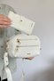 Medium-Sized 5-Compartment Women's Shoulder Bag/Crossbody Bag 2183 White Set - 6