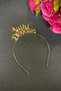 Happy Birthday Written Metal Crown & Birthday Party Crown & Birthday Crown Gold Crown