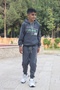 Original 27 printed hoodie and kangaroo pocket 2rope boys top and bottom tracksuit set - 5