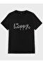 Unisex Be Happy Printed T-Shirt - 3