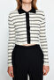 Siyah Crop Polo Yaka Triko Body Hırka TWOAW24HI00384 - 4