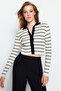 Siyah Crop Polo Yaka Triko Body Hırka TWOAW24HI00384 - 2