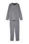 Dark Gray Regular Fit Knitted Pajamas Set TMNAW22PT0510 - 5