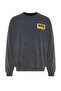 Antrasit %100 Pamuk Oversize/Geniş Kesim Eskitme/Soluk Efektli Şardonsuz Sweatshirt TMNAW24SW00080 - 8