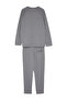 Dark Gray Regular Fit Knitted Pajamas Set TMNAW22PT0510 - 6