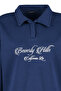 Lacivert Gömlek Yaka Nakışlı Regular Fit Kalın İçi Polarlı Örme Sweatshirt TWOAW24SW00182 - 9