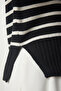Women's Black Striped Knitwear Sweater BP00148 - 5