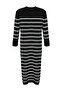 Black Sleeves Button Detailed Striped Knitwear Dress TCTAW24EB00002 - 8