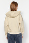 Taş Kalın İçi Polarlı Kapüşonlu Rahat Kesim Crop Örme Sweatshirt TWOAW24SW00065 - 5