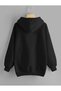 Unisex Black Hooded Sweatshirt Pigeon Printed - 2