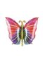 2 Year Old Multicolored Butterfly Party Set - Colorful Butterfly Foil Balloon - Gold Butterfly - Gold Number - 2