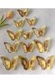 6 Year Old Multicolored Butterfly Party Set - Colorful Butterfly Foil Balloon - Gold Butterfly - Gold Number - 3
