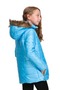 Fur Girl's Puffer Coat with Pockets and Hood - 3