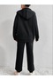 Sierra Nevada Printed Cardigan Jogger - Black Winter Oversize Hooded Cardigan Sweatpants Set - 5