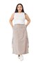 Large Size Skirt Tip Gather Detailed Parachute Long Jewelled Skirt