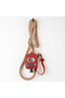 Brown Dog Collar Natural Cotton Rope Rope and Special Design Red Poop Bag Bag