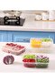 Large 3-Piece Frozen 4-Compartment Food Dispenser Meat and Vegetable Storage Container - Rosehead Meat Grinder Organizer - 2