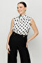 Crepe Fabric Wide Leg Trousers - 5